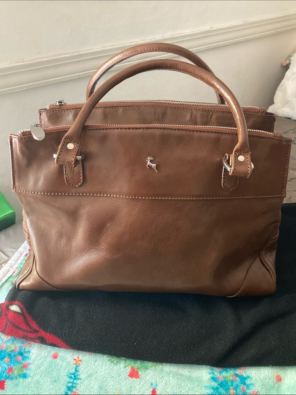 Brown Leather Satchel Handbag - Elegant Everyday Carry - Picture 15 of 15